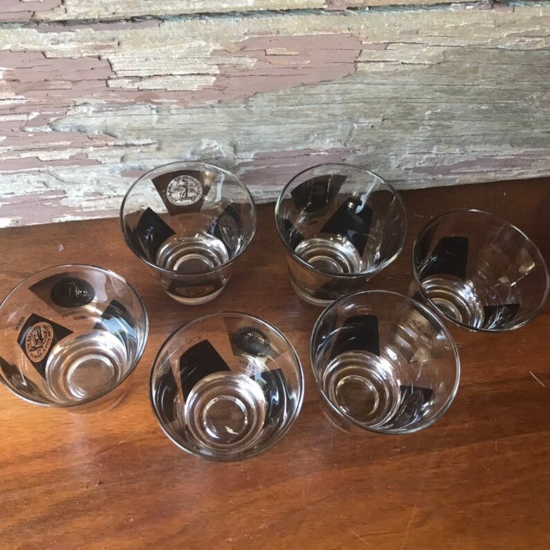 Cera Glass Company Shot Glasses Set de 6 Mid Century Etsy España