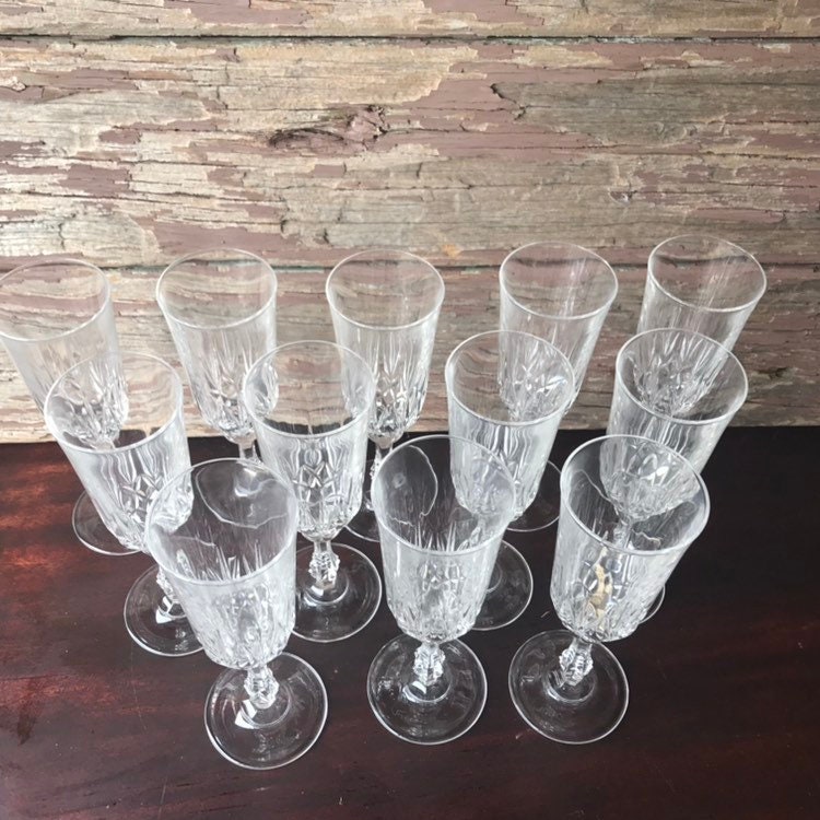 Vintage Cut Crystal Glass Champagne Flutes – Linnhes