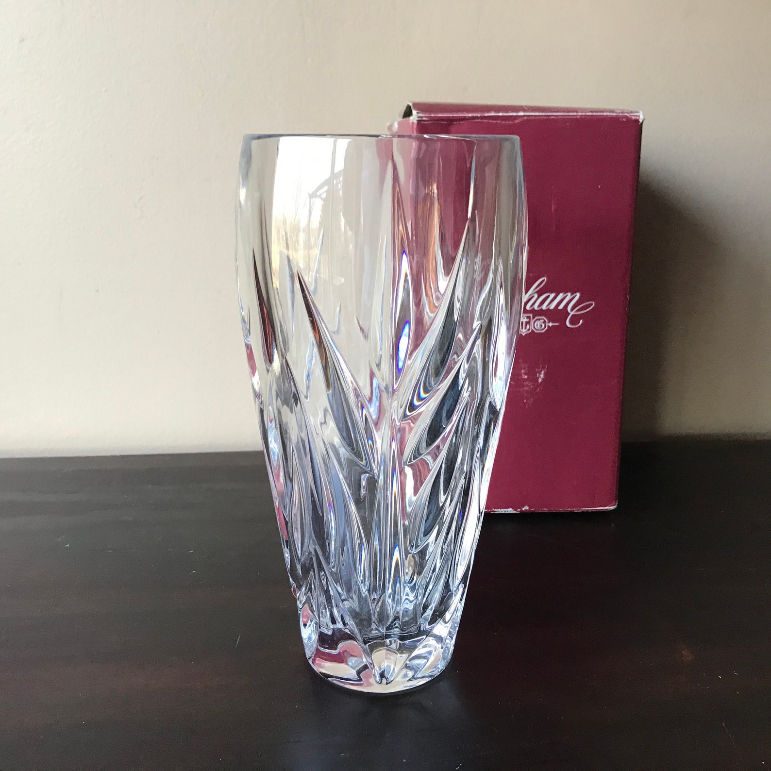 Gorham Lead Crystal Vase in Box Wedding Gift Bridal Present Etsy