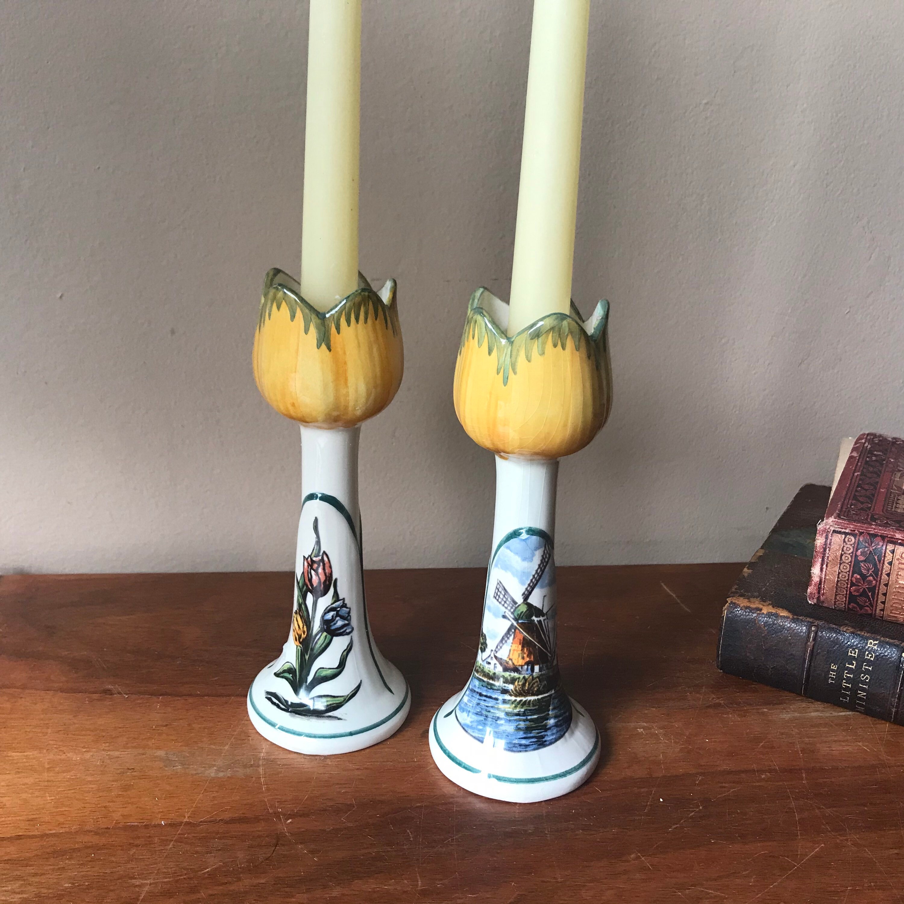 Ceramic Tulip Candle Holders Holland Candleholders Taper Etsy UK