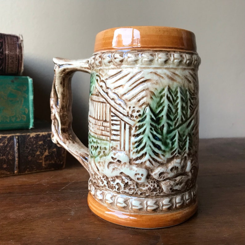 Vintage Ceramic Octoberfest Mug Beer Stein German Themed Etsy