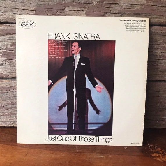 Frank Sinatra Just One Of Those Things Vintage Album Vinyl Etsy