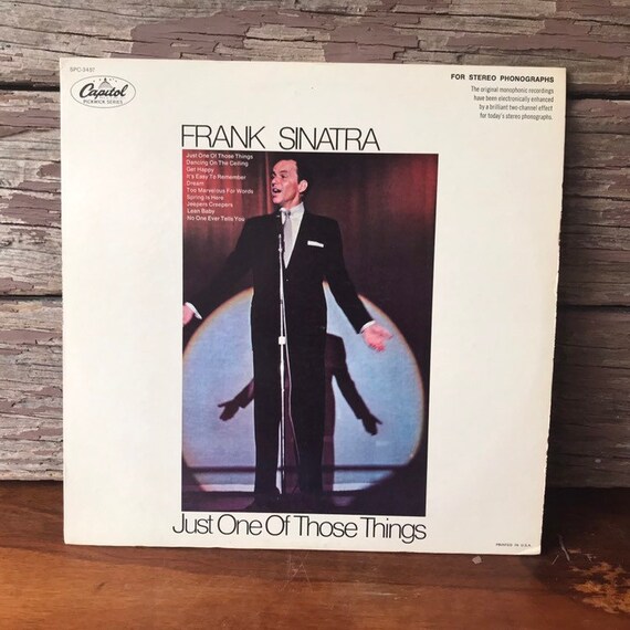 Frank Sinatra Just One Of Those Things Vintage Album Vinyl Etsy