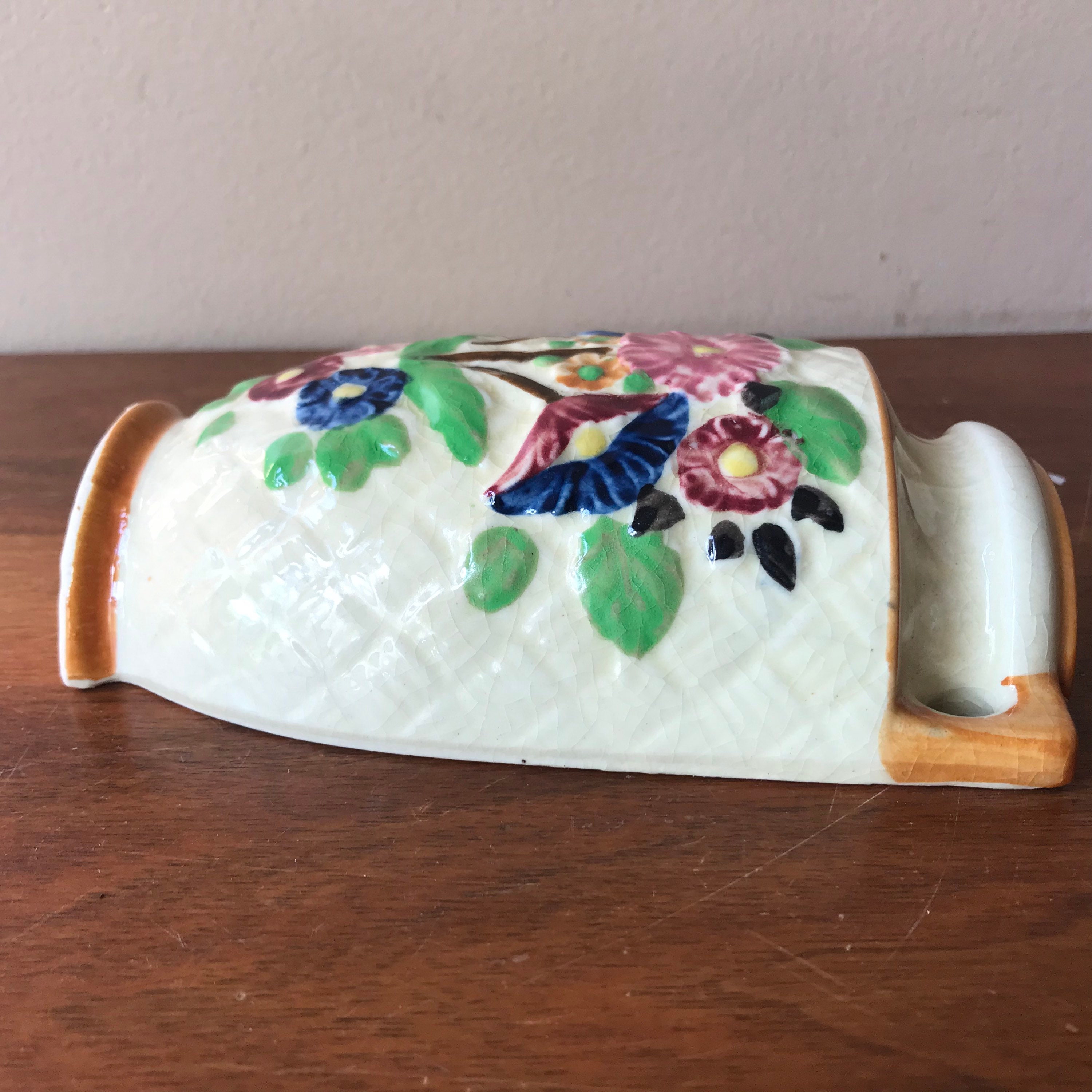 Ceramic Wall Pocket Vase Mid Century Japan Ceramic Vase Etsy