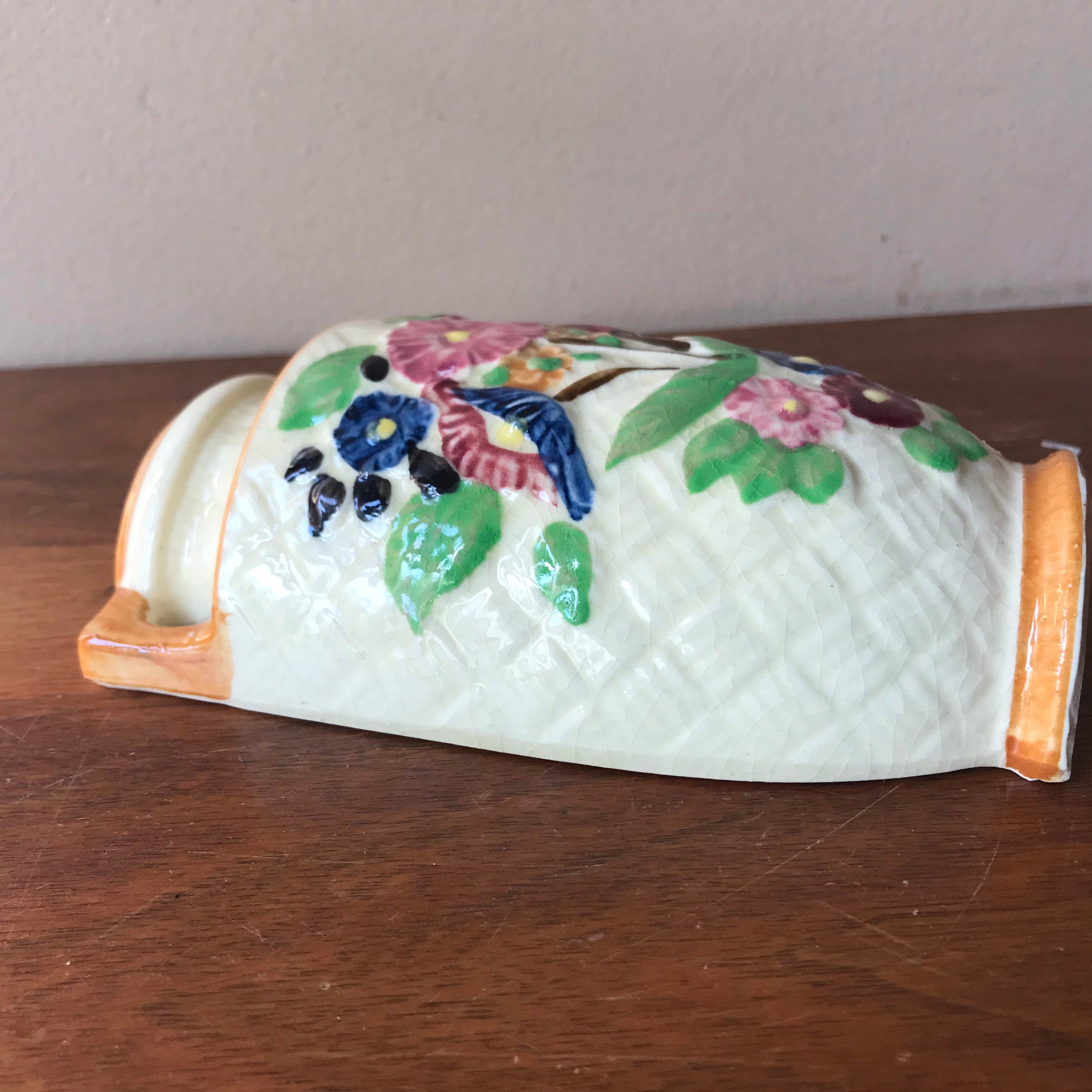 Ceramic Wall Pocket Vase Mid Century Japan Ceramic Vase Etsy