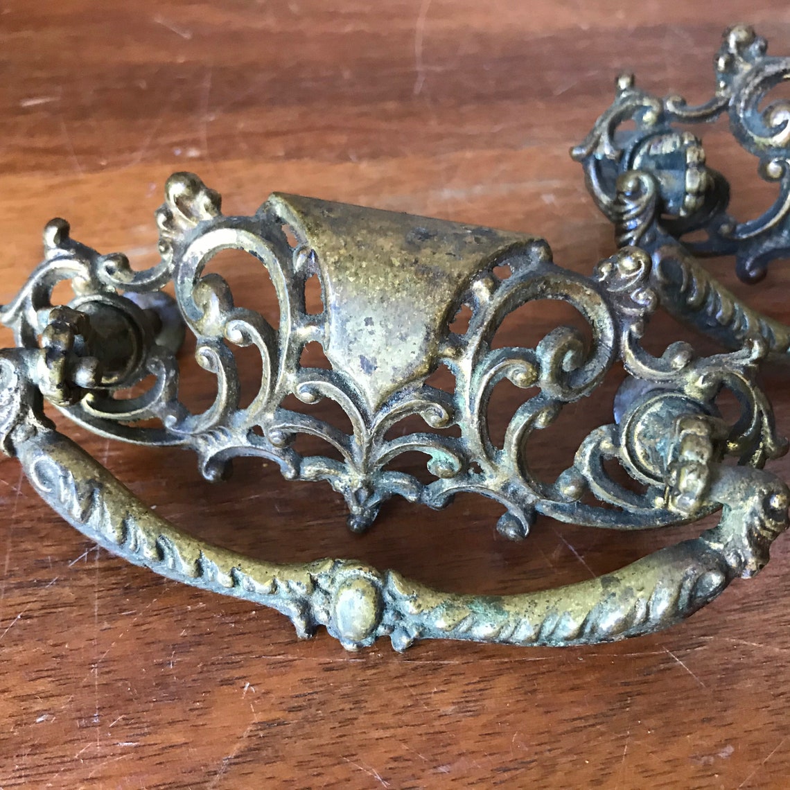 Victorian Brass Drawer Pulls Antique Dresser Draw Pulls Etsy