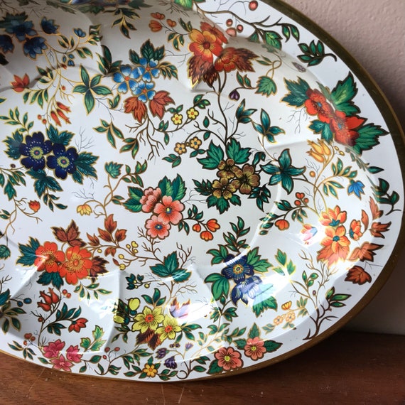 Daher Decorative Ware Platter 11101 Floral Servingware Etsy