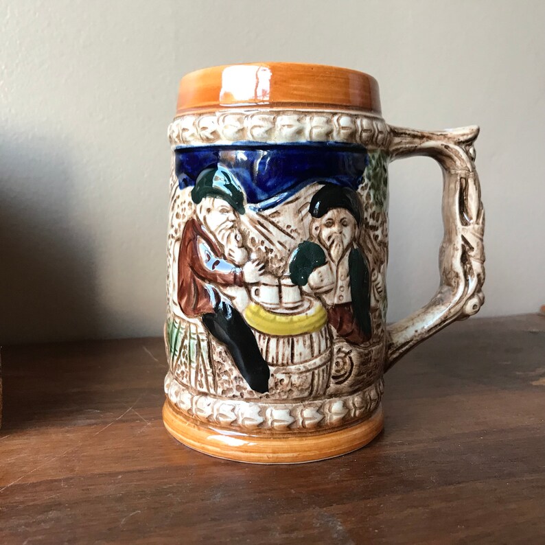 Vintage Ceramic Octoberfest Mug Beer Stein German Themed Etsy