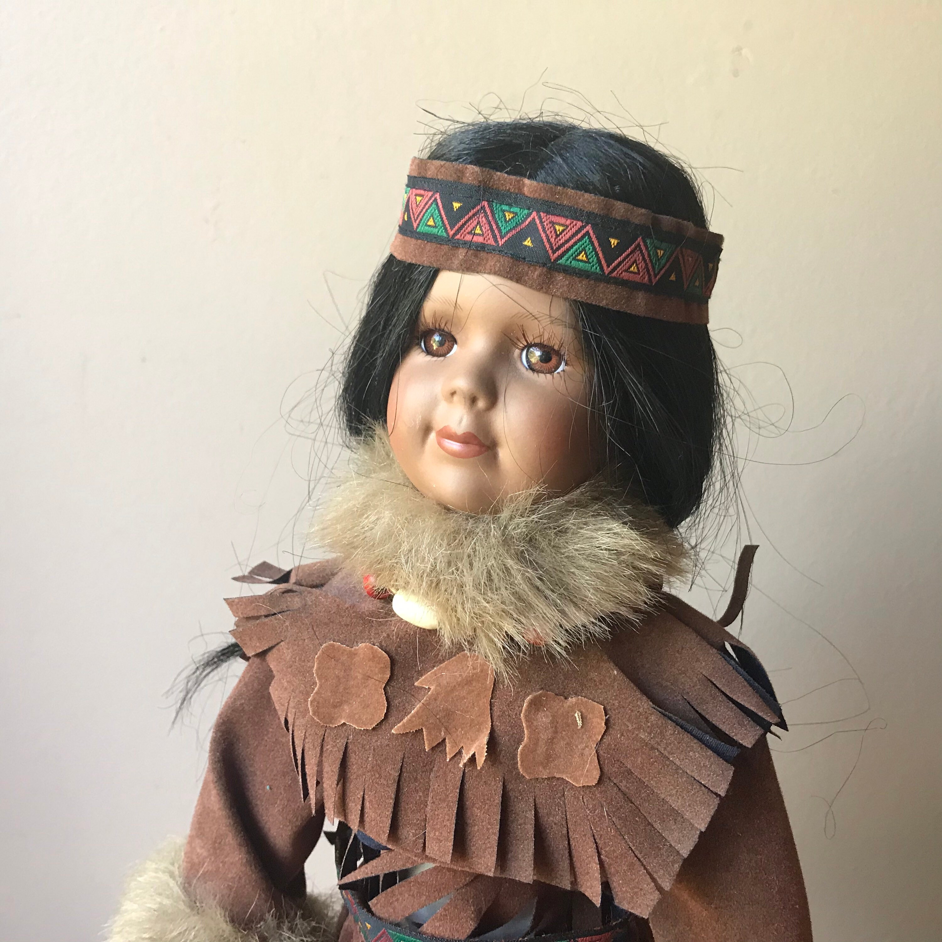 Vintage Indian Doll Indian Girl Collectible Doll Etsy