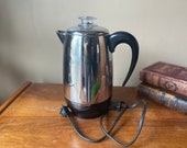 Electric Drip Coffee Percolator, Farberware Superfast Coffee Pot, Mid Century Coffeepot, Vintage 8 Cup Percolator, Electric Percolator,