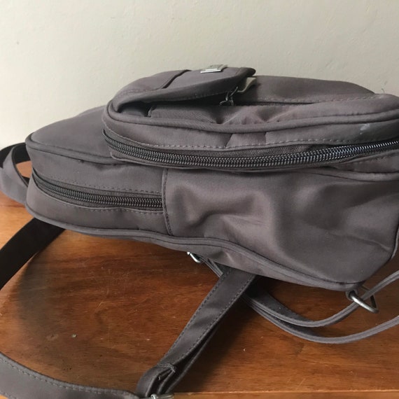 Totes Backpack, Brown Nylon Backpack, Vintage Sat… - image 6