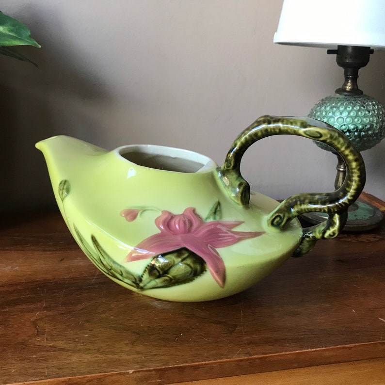 Hull Pottery Woodlands Tea Pot Vintage Hull Pottery Hull Etsy