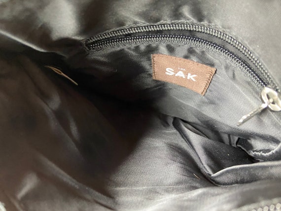 The Sak Bag, Vintage Small Shoulderbag, Black Kni… - image 9