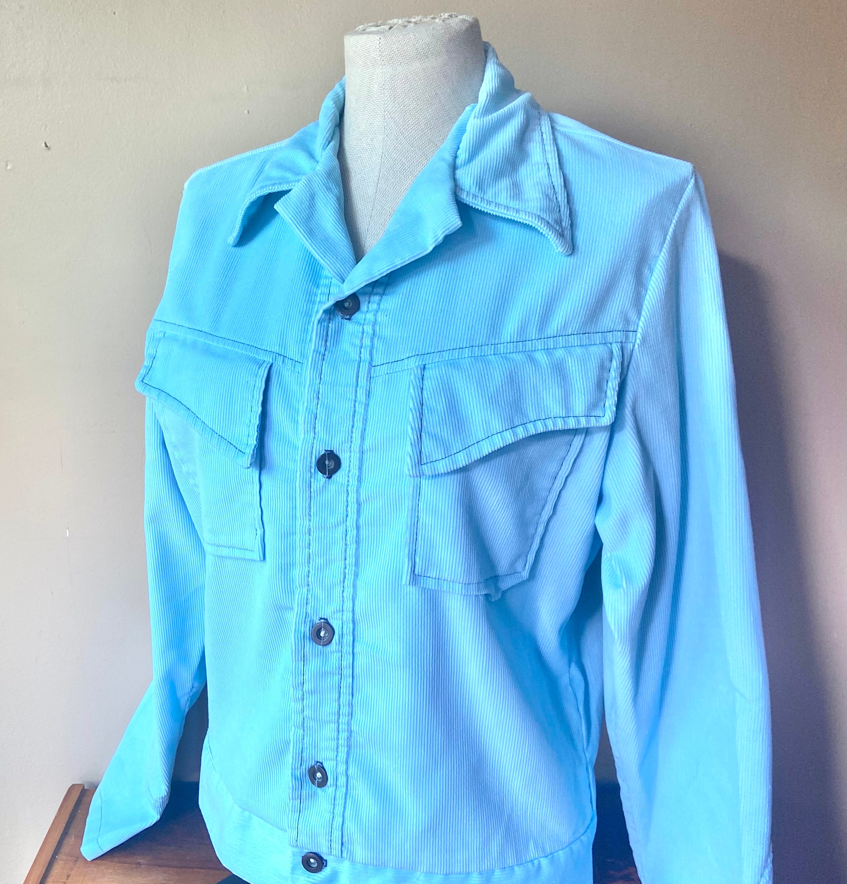 Baby blue corduroy jacket hotsell