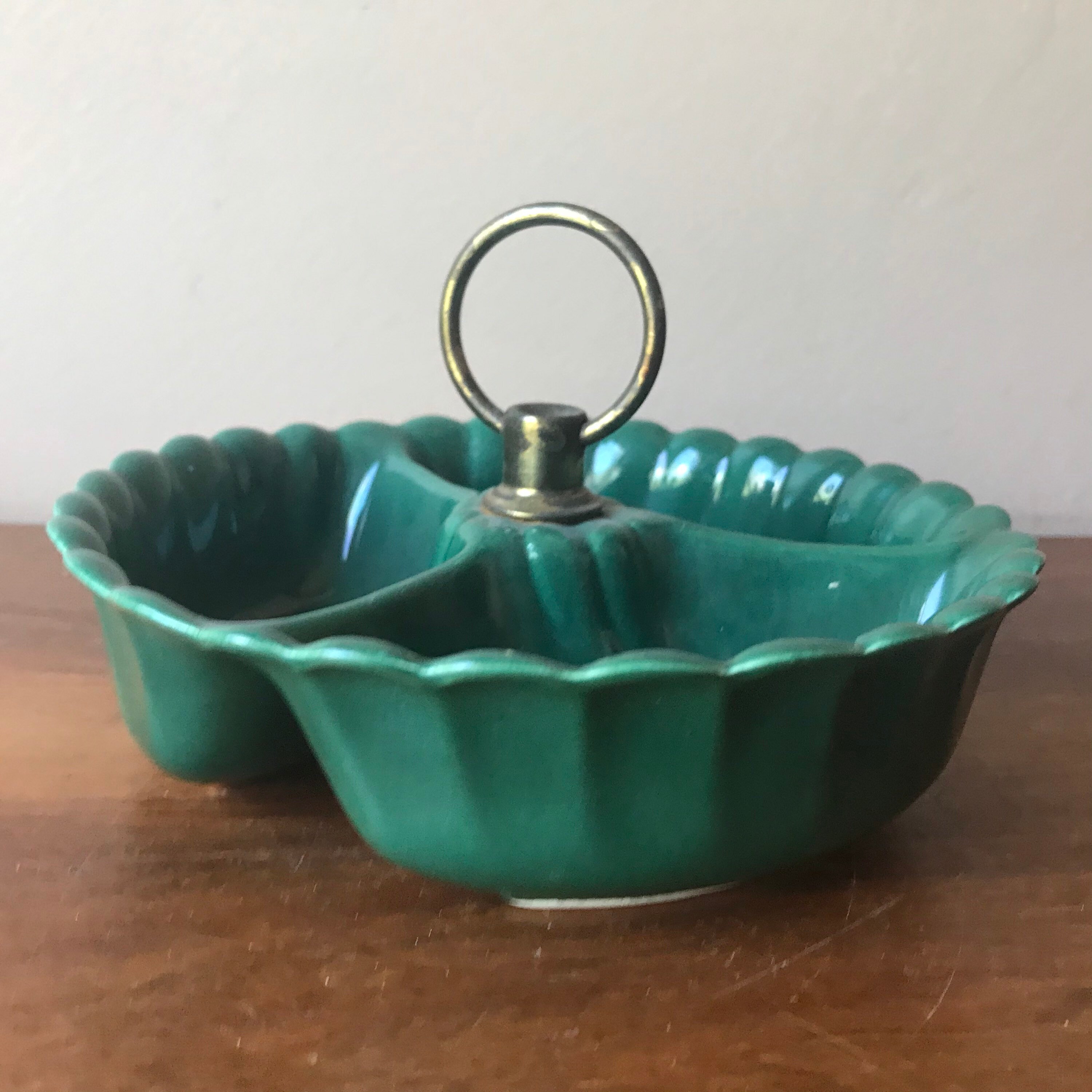 California Pottery Candy Dish Relish Tray Ceramic Divided Etsy