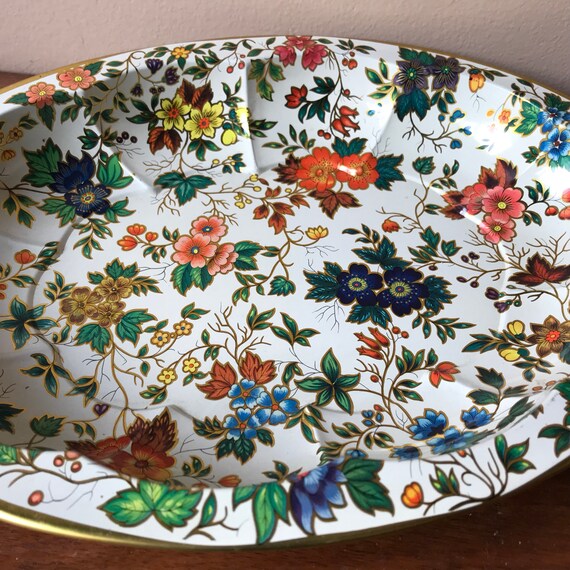 Daher Decorative Ware Platter 11101 Floral Servingware Etsy