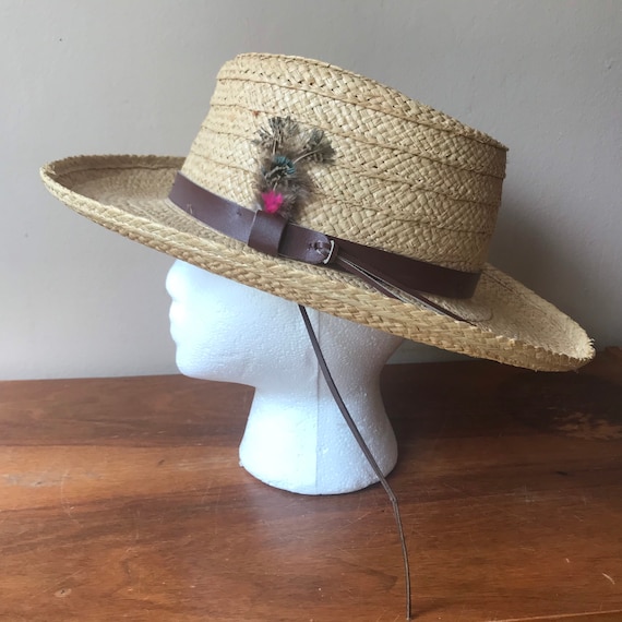 Sierra Club Straw Hat, Sun Hat, Summer Hat, Straw… - image 1