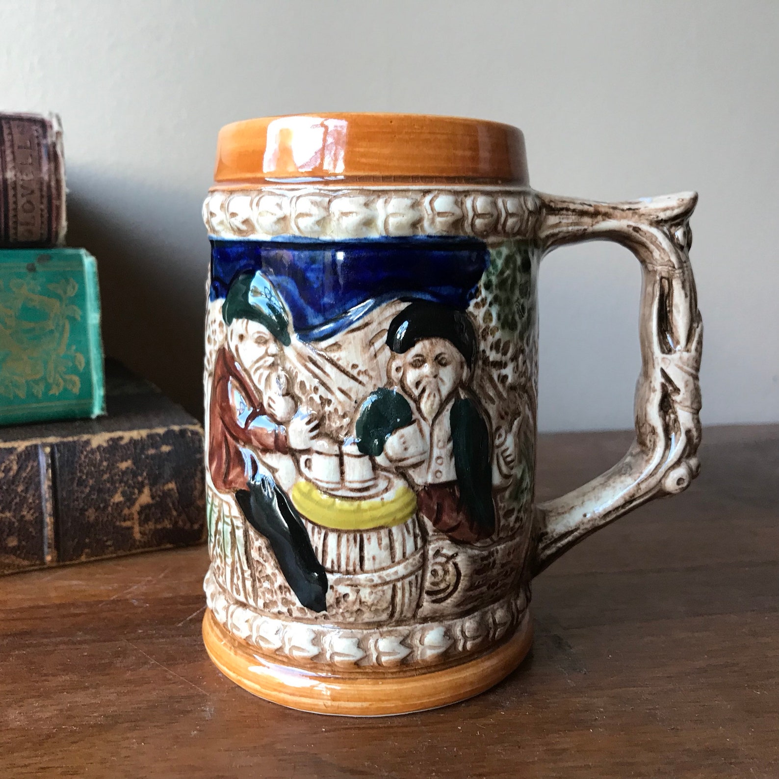 Vintage Ceramic Octoberfest Mug Beer Stein German Themed Etsy