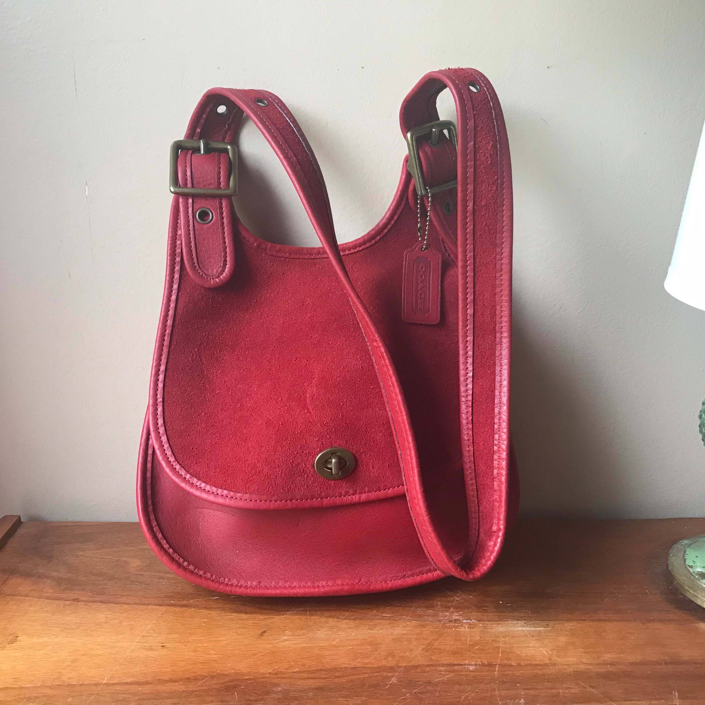 バッグ Vintage Coach Berkeley Drawstring Red Vintage Coach Red Drawstring Bucket Bag 1980s | eBay