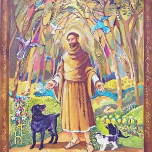 St. Francis of Assisi--Artist&#39;s print.  2 sizes