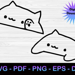 Bongo Cat SVG (svg, pdf, png, eps, dxf) Digitale Download
