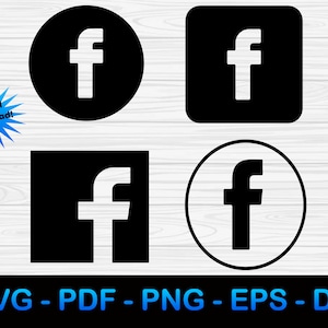 FB Logo Bundle SVG (svg, pdf, png, eps, dxf) Digital Download