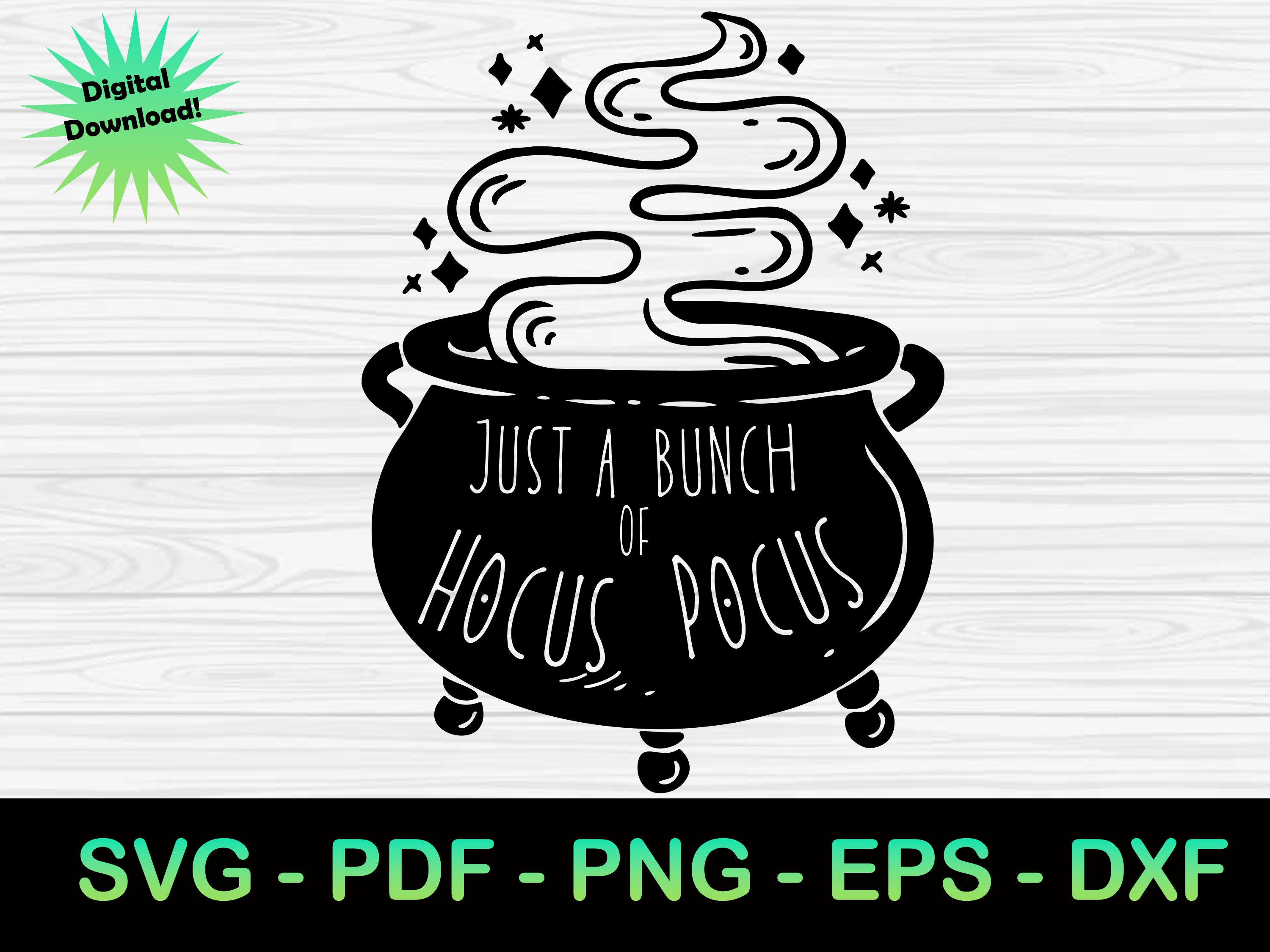 Just a Bunch of Hocus Pocus SVG Halloween Cauldron Svg - Etsy