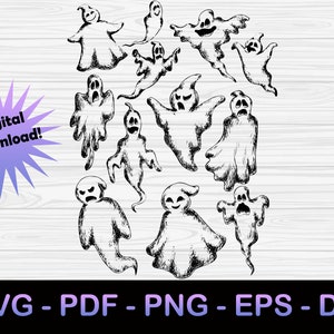 Ghost Pattern SVG (svg, pdf, png, eps, dxf) Digital Download