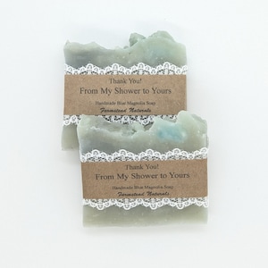 Soap Favors, Blue, Baby Shower favors,Bridal Shower favors, Wedding favors, Baby boy, Lace Soap, Indigo Soap,Hotel soap,Business favors image 3