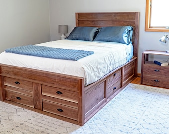 PLANS for Queen Size Bed Frame With Built-In Storage