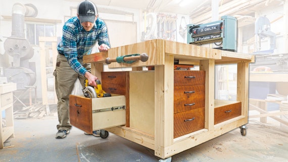 DIY Storage Bench with Hinged Lid - The Handyman's Daughter