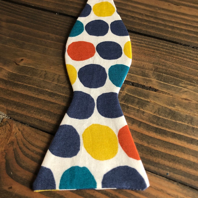 Bold Polka Dot Bow Tie Adjustable Bow Tie Self Tie Bow Tie