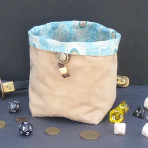 Large Dice Tile Bag, Drawstring Money Pouch, Bag of Holding, Dungeons and Dragons Dice Bag, Strategy Games, D&D