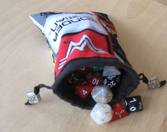 Small Suede Dice Bag, Small Drawstring Pouch, Dungeons and Dragons Dice Bag, Dice Games, D&D, RPG