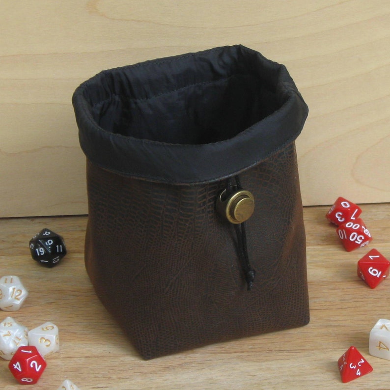Vegan Leather Dice Bag Large Drawstring Dice Pouch Jewelry Etsy