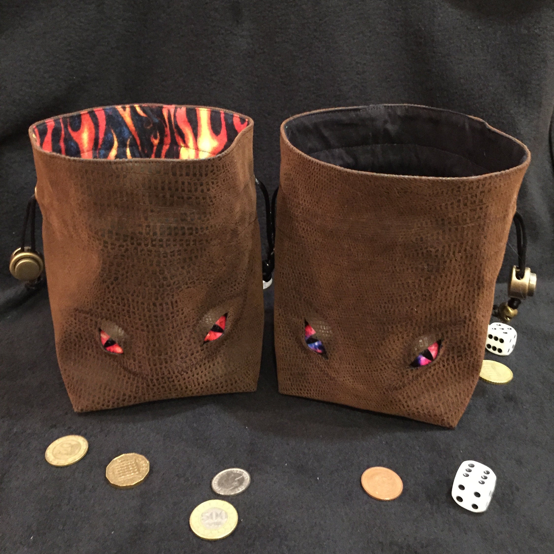 Mimic D&D Dice Bag Drawstring Pouch Bag Large Leather Bag of Etsy Canada