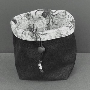 Spiders Dice/Tile Bag, Vegan Suede Drawstring Pouch, D&D Bag of Holding, Money Pouch, Dungeons and Dragons Dice Bag, RPG, Strategy Games