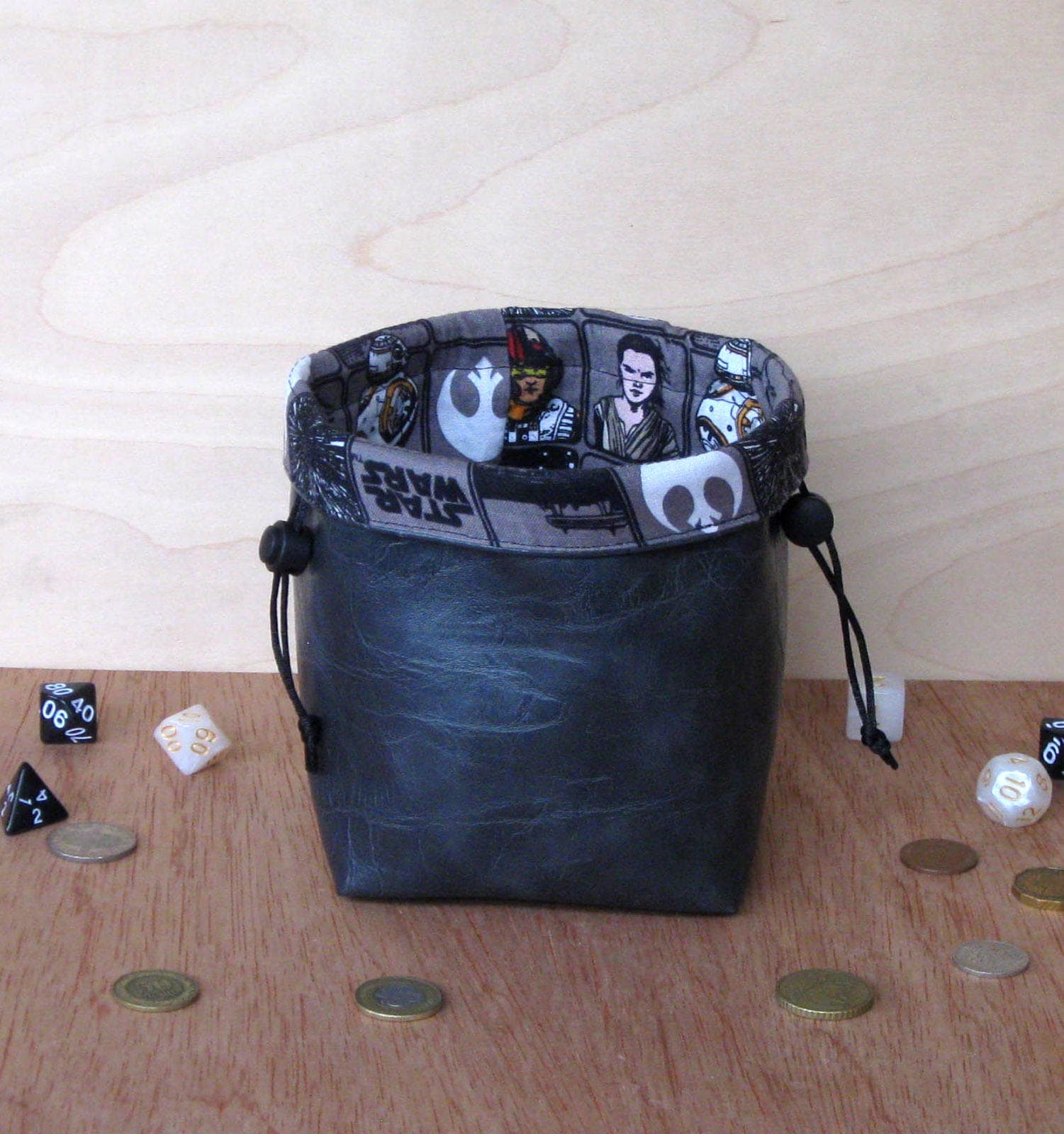 Gray Large Leather Dice Bag Drawstring Dice Pouch Bag of Etsy