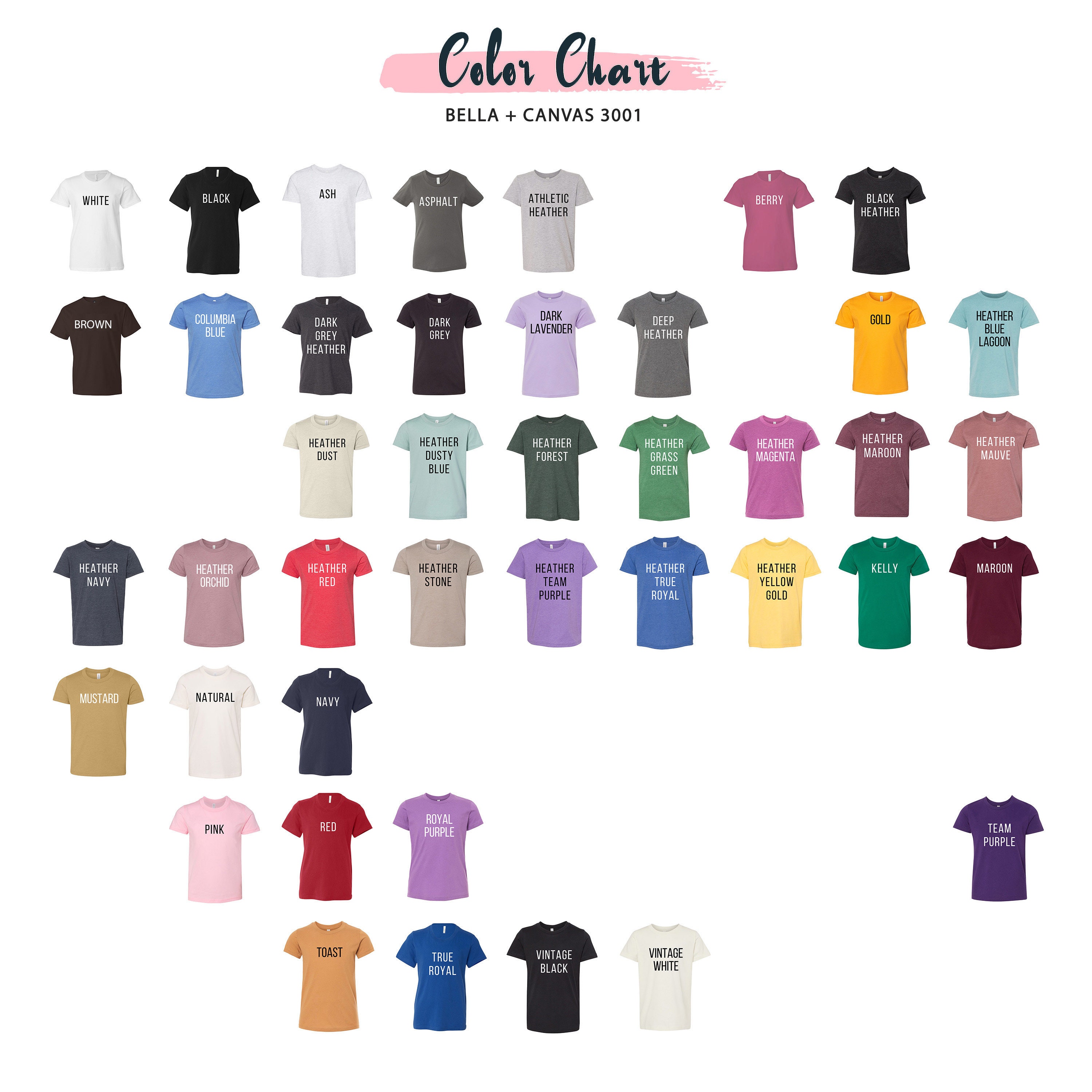 Custom T-shirts: Tons of Color Options Available - Etsy