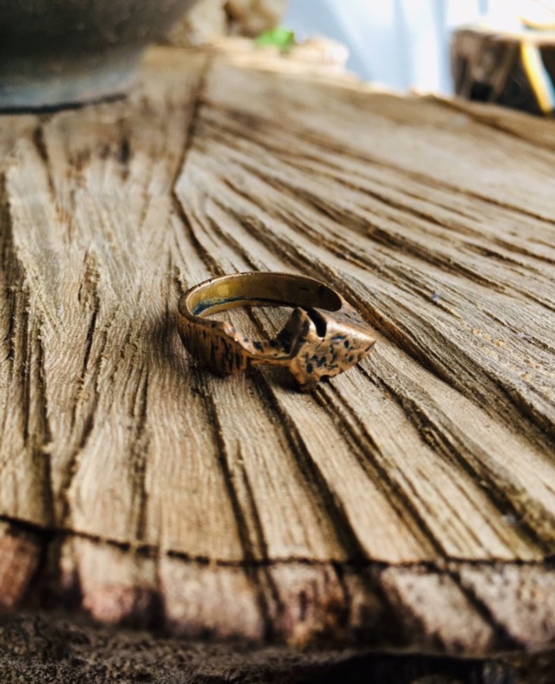 Bronze Arrowhead Cast Ring size 7