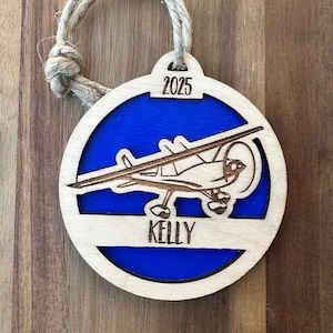 172 Skyhawk Ornament, Personalized Cessna Christmas Ornament, Custom Pilot Ornament, Custom Airplane Ornament, Pilot Gift