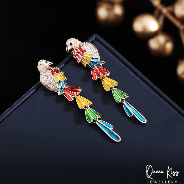 Parrot Earrings - Etsy