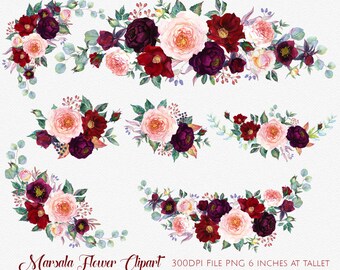 floral clipart etsy