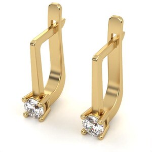 Diamond Earrings, gold earrings, gift for women, yellow gold, white gold, rose gold, model EAR15