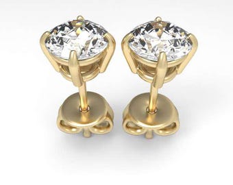 diamond earrings//gold earrings// diamon// gold// gift// for women// for girl. EAR3