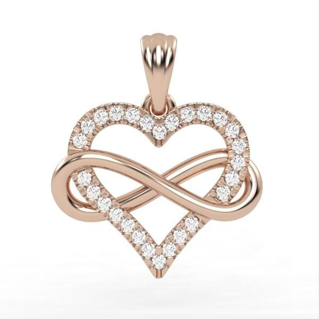 Infinity Heart// Diamond Pendant// Model DP10 - Etsy