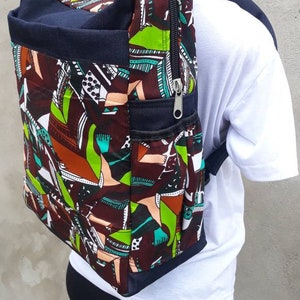 Ankara backpacks in colourful African prints