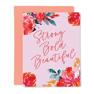 La tarjeta de Emma Fuerte audaz hermosa carta de presupuesto floral