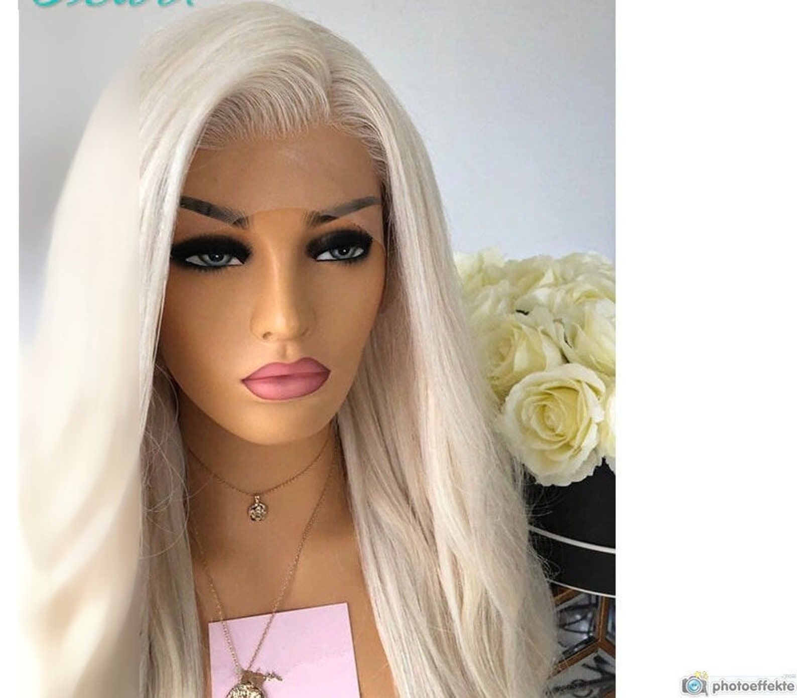 Tranparent white wig lace front wigs wig human hair wigs Etsy