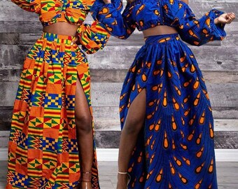 african 2 piece dress